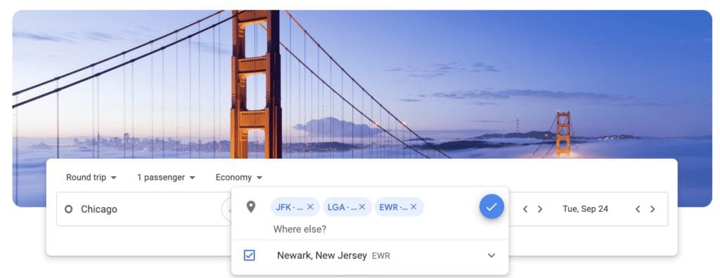 google flights multiple cities