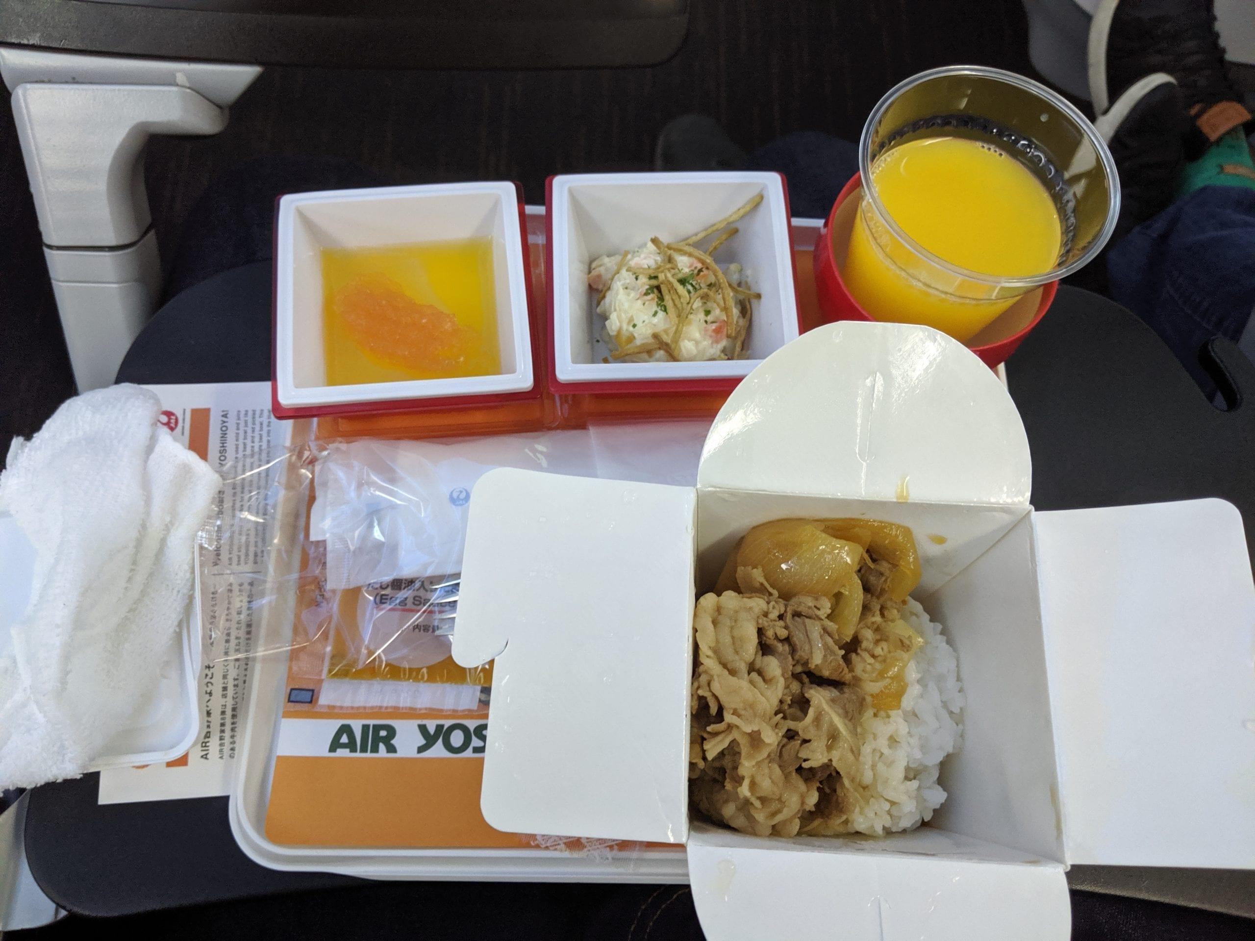 japan airlines economy food