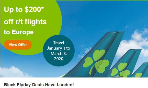 aer lingus cyber monday deal