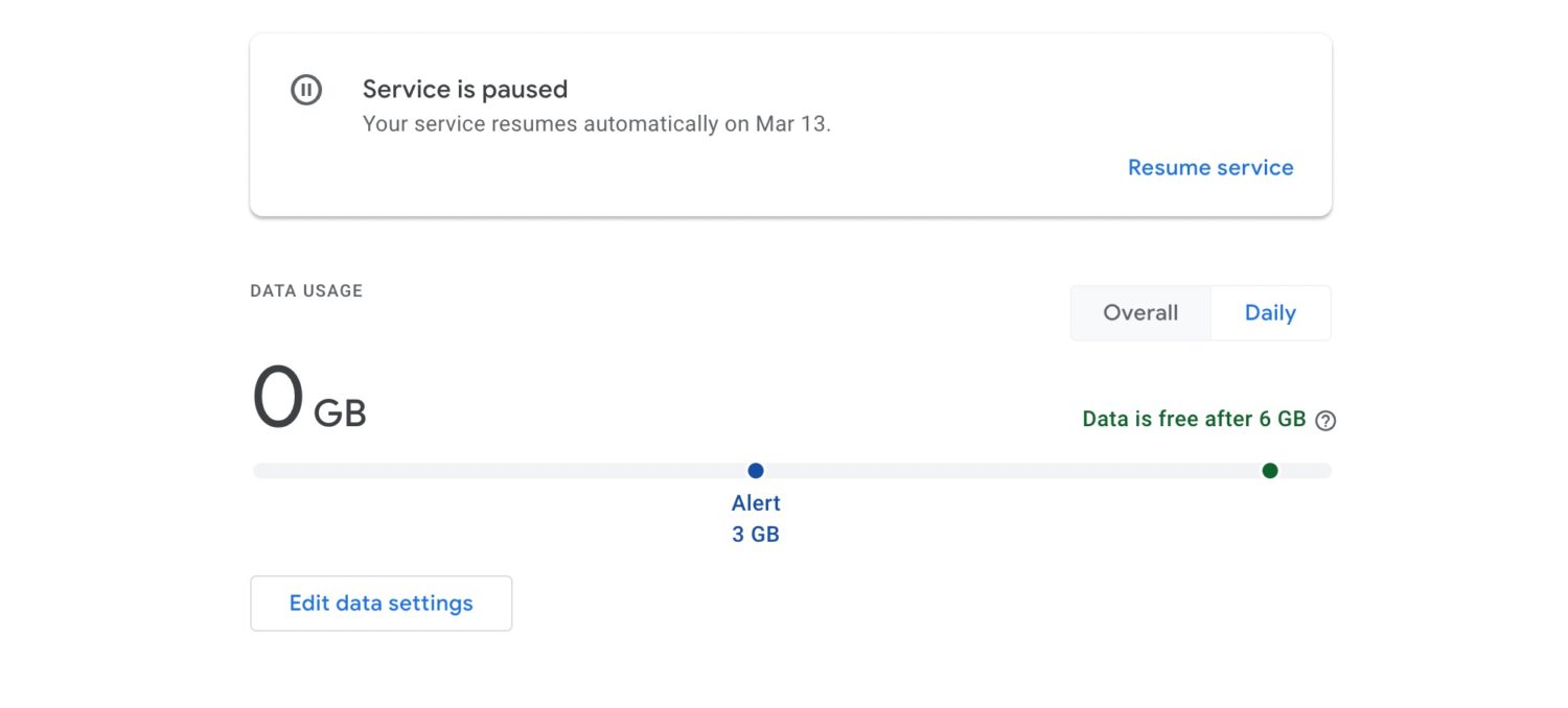 google fi review pause account