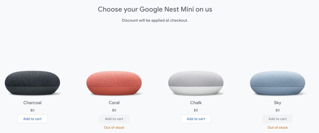 Google Fi Free Nest Mini