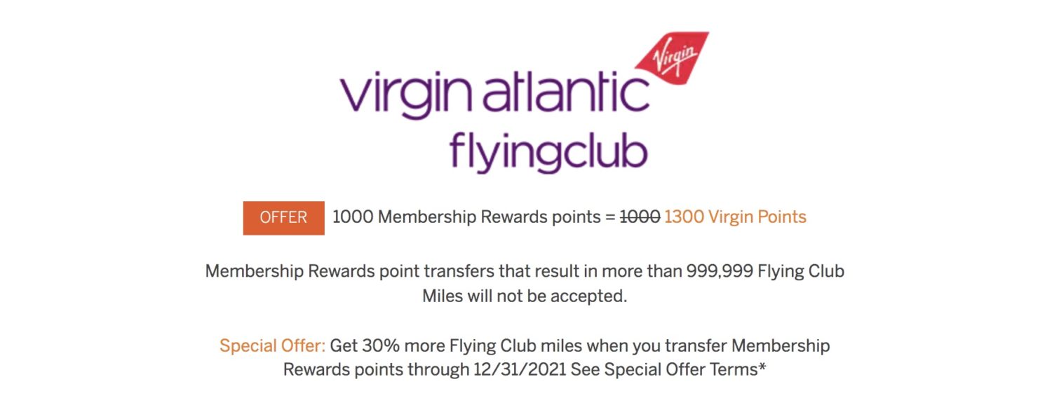 amex tranfser bonus virgin atlantic