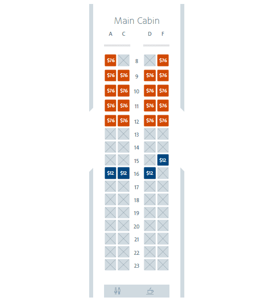 airline seat map