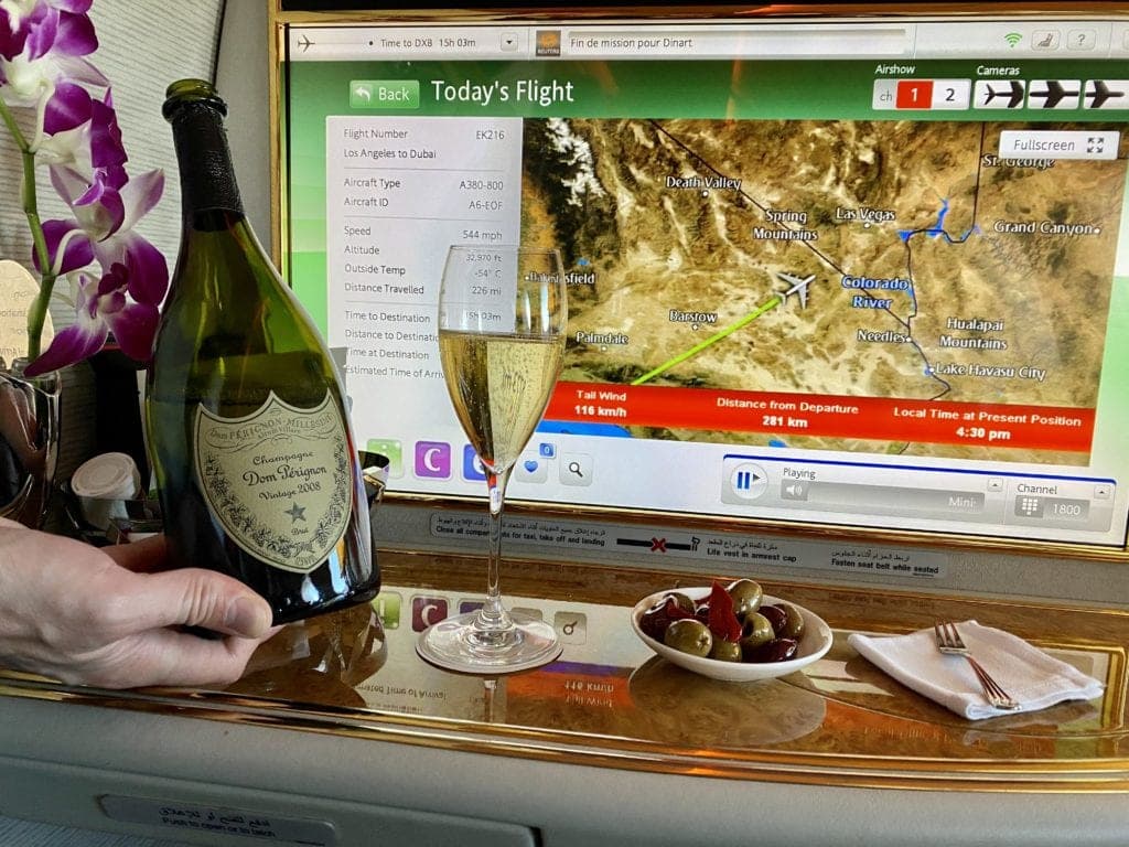 emirates first class champagne