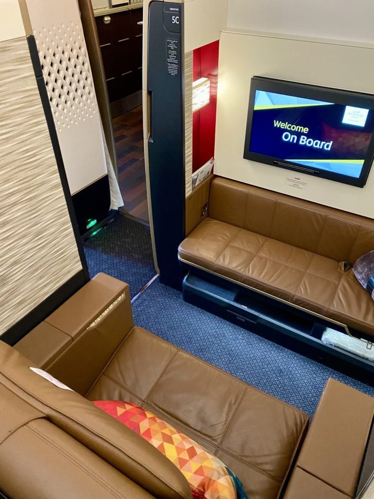 Etihad First Class apartment seat