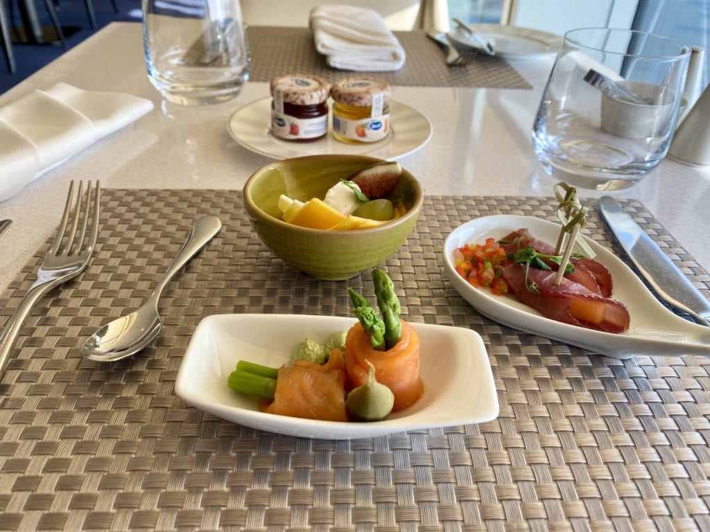 Etihad First Class lounge food