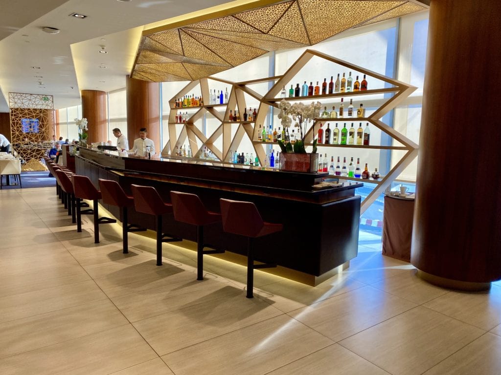 Etihad First Class lounge bar