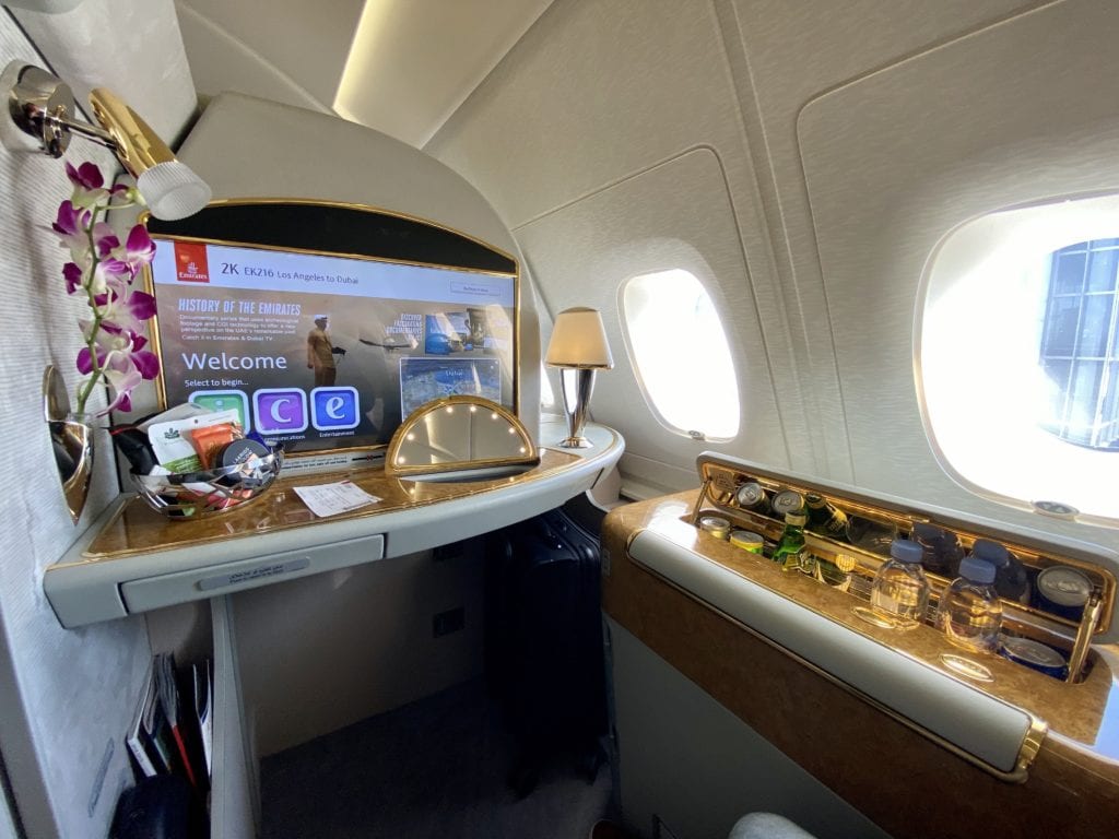 Emirates First Class suite