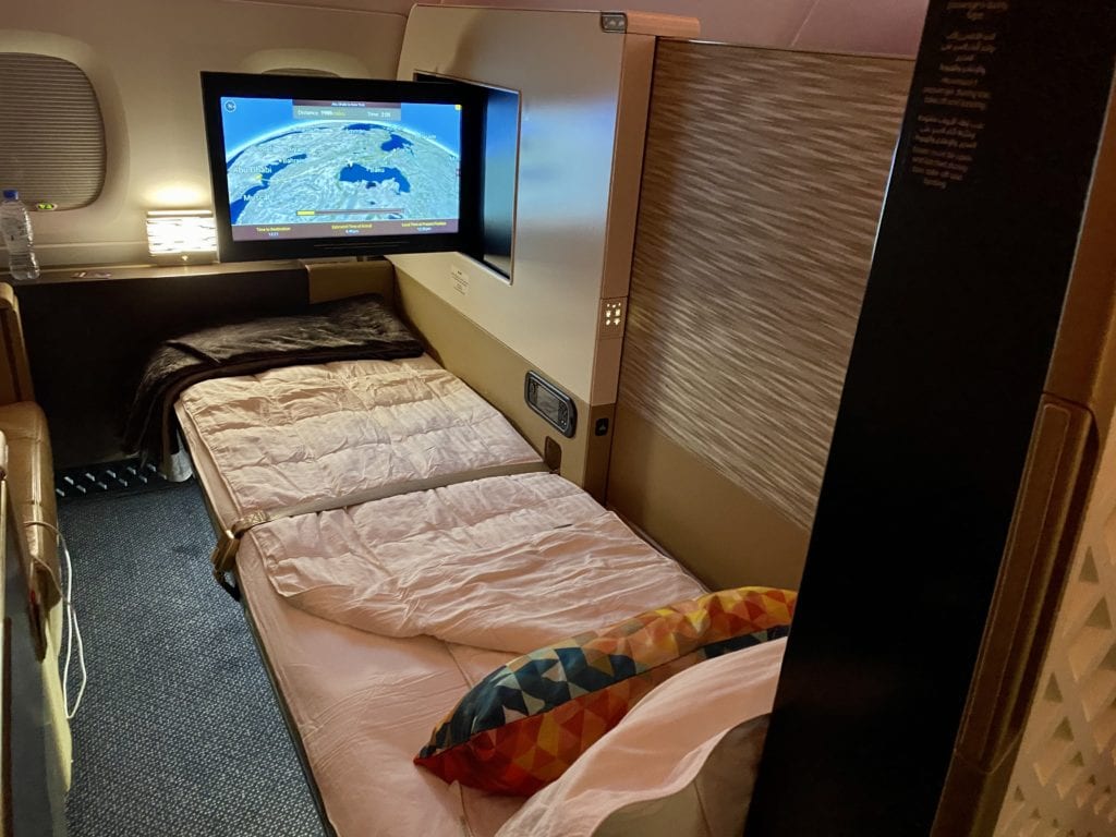 Etihad First Class bed