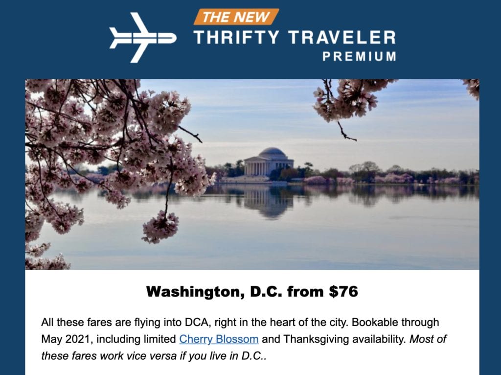 thrifty traveler premium deal