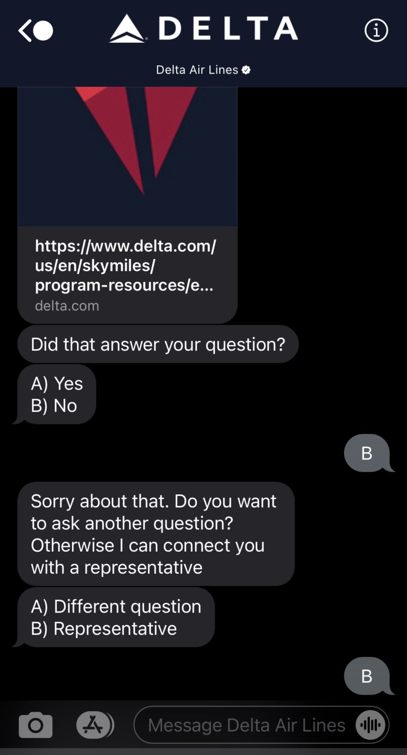 message delta