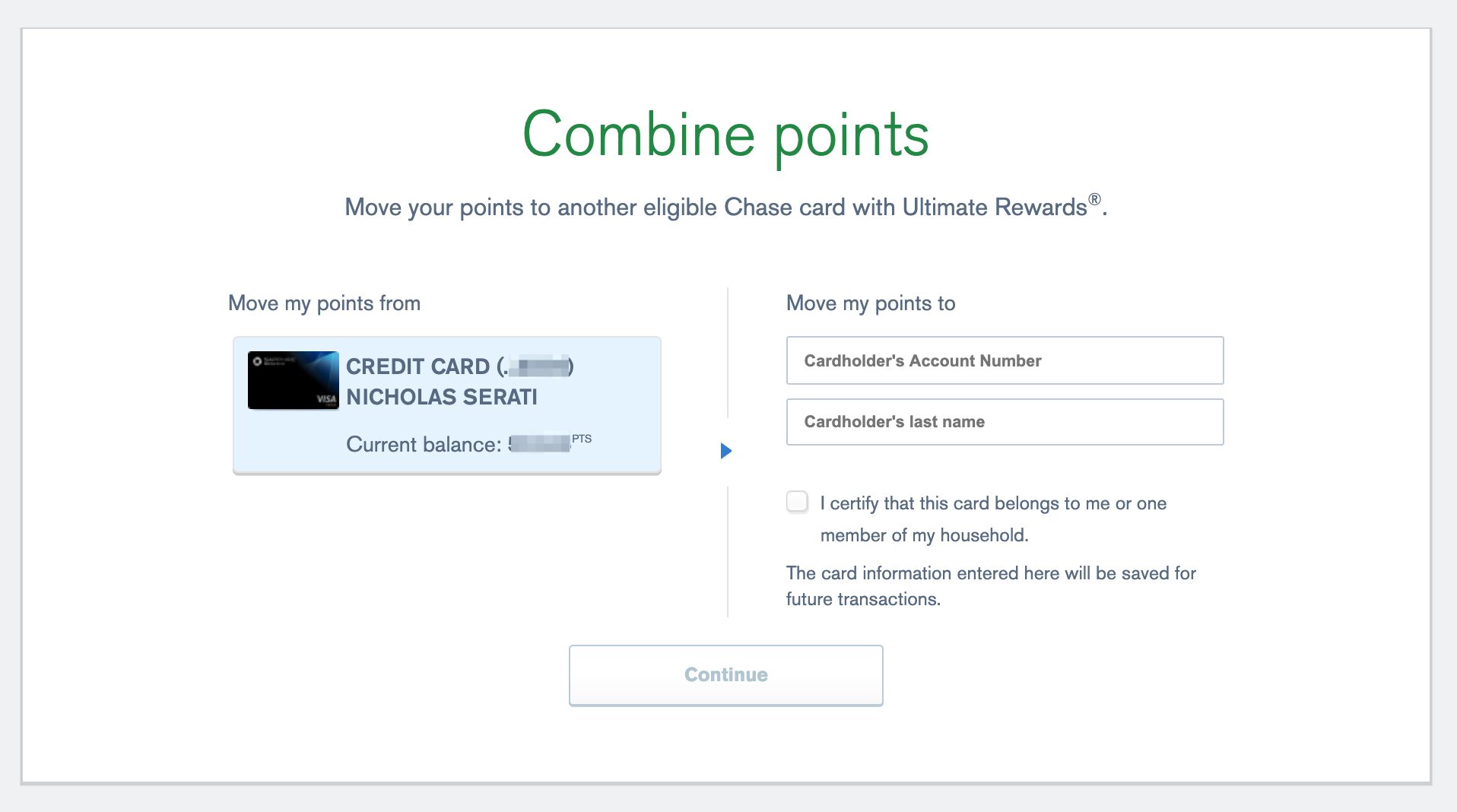 Combining Chase points