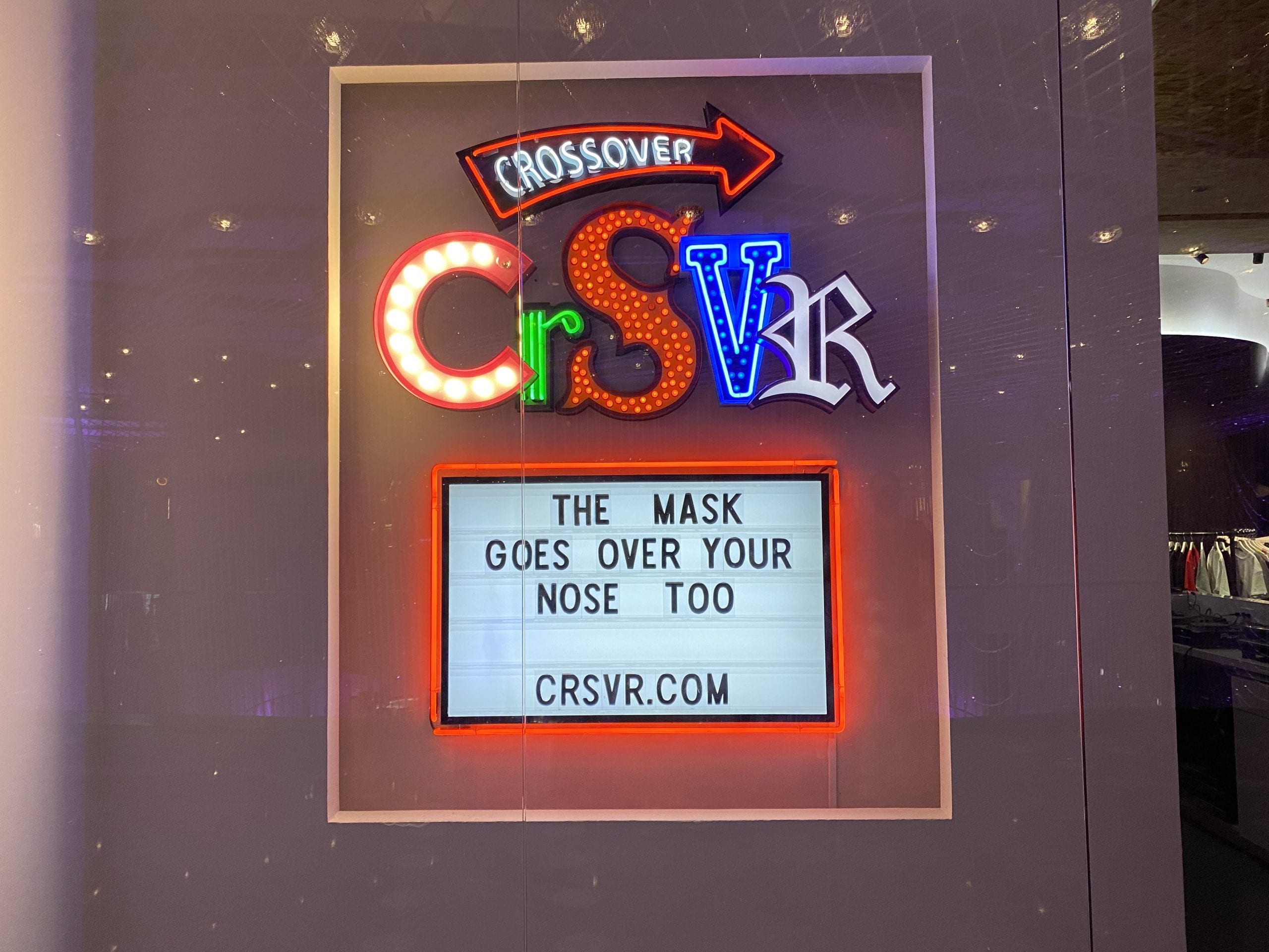 a sign for crossover in las vegas