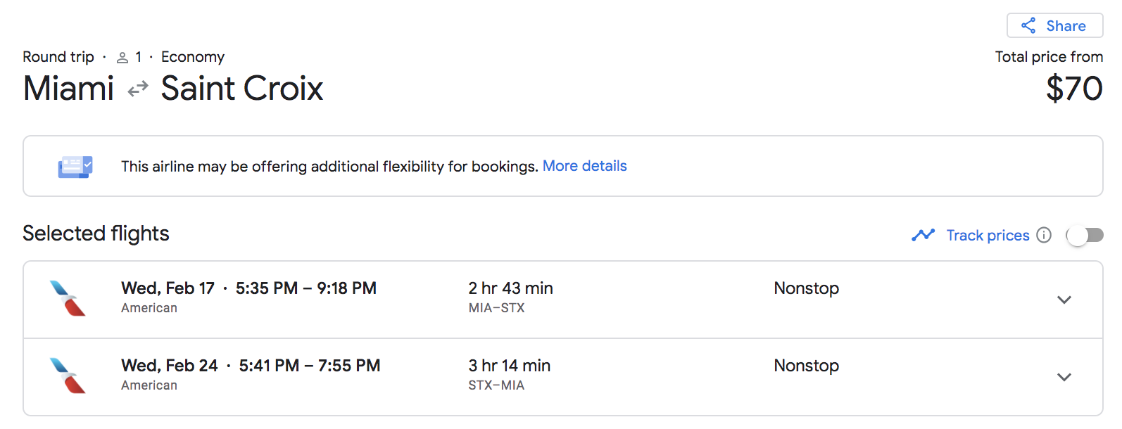 miami to st croix google flights