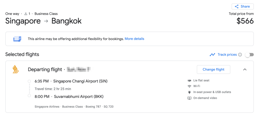 Singapore google flights