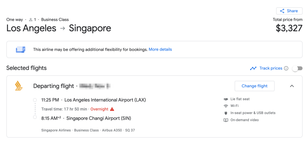 google flights singapore