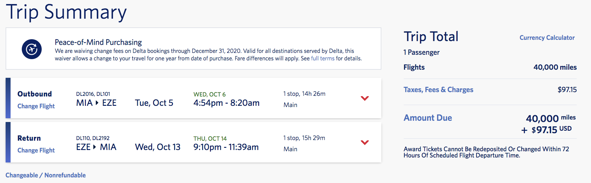 delta skymiles flash sale Argentina miami