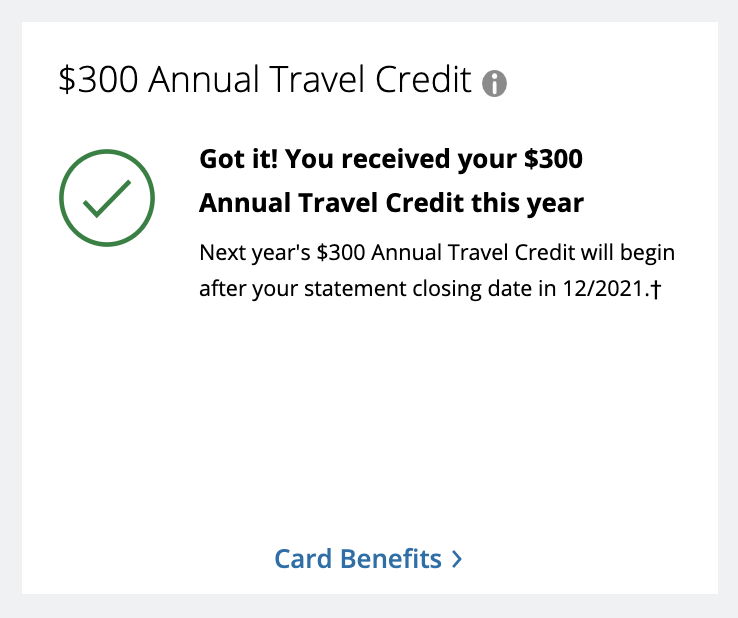Chase Sapphire Reserve travel credit
