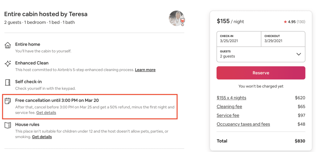 airbnb cancellation policy