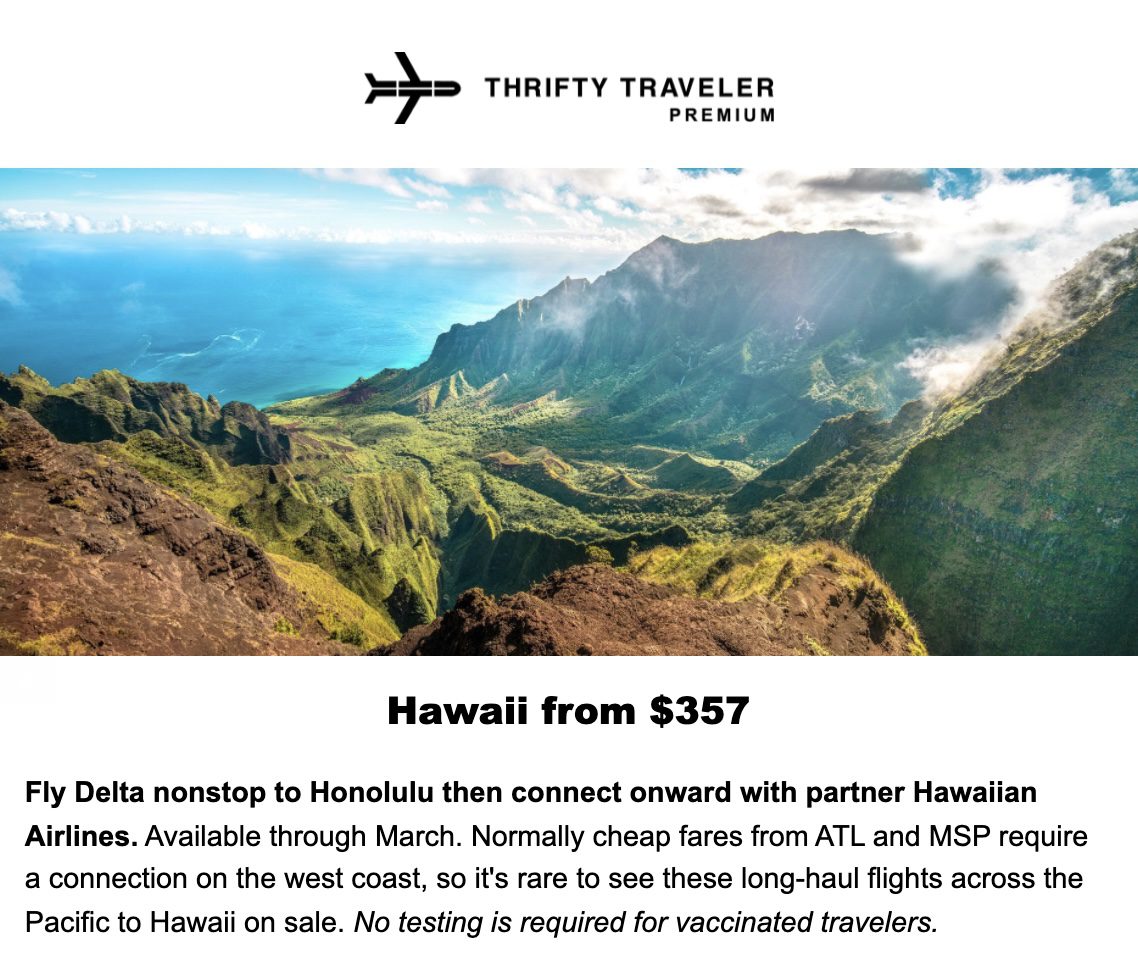 Cheap flights to Hawaii