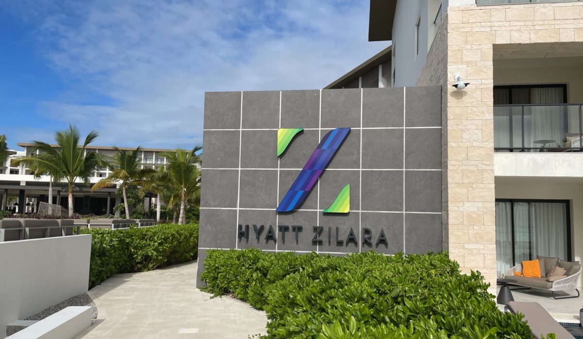 Hyatt Zilara cap cana sign