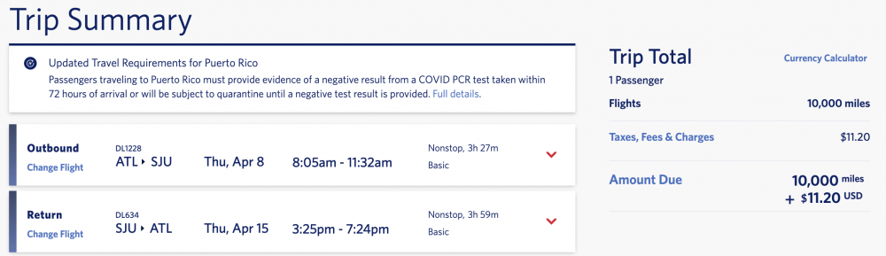 delta skymiles flash sale puerto rico