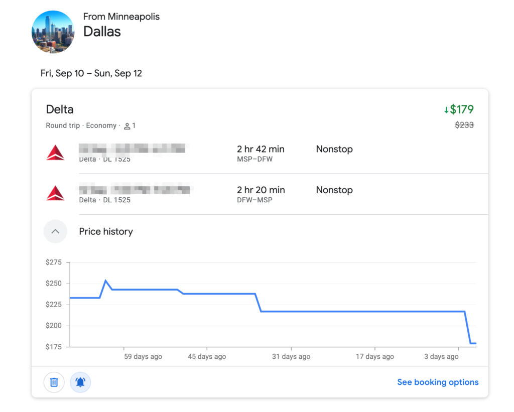 delta price tracker