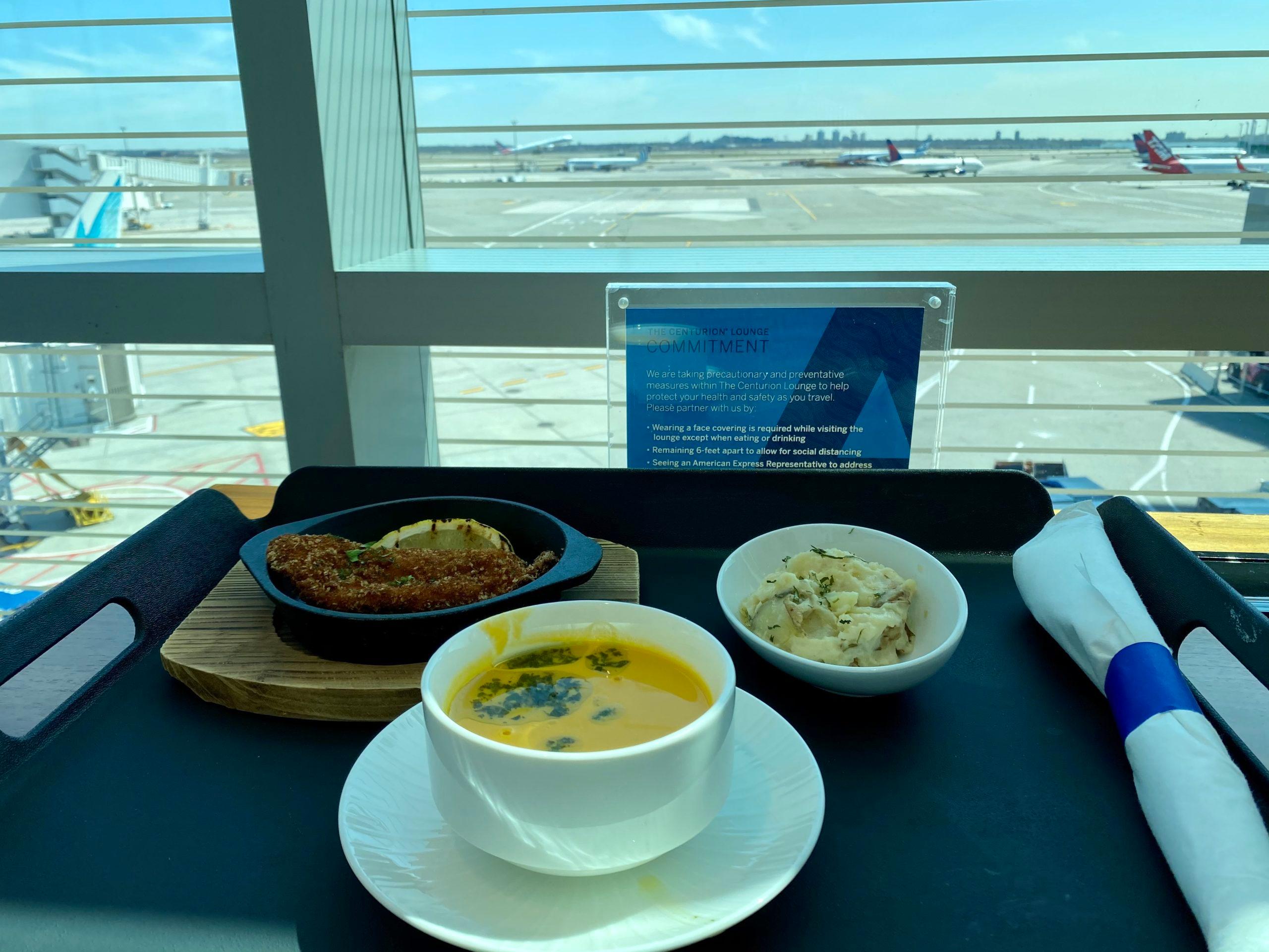 JFK Centurion Lounge food