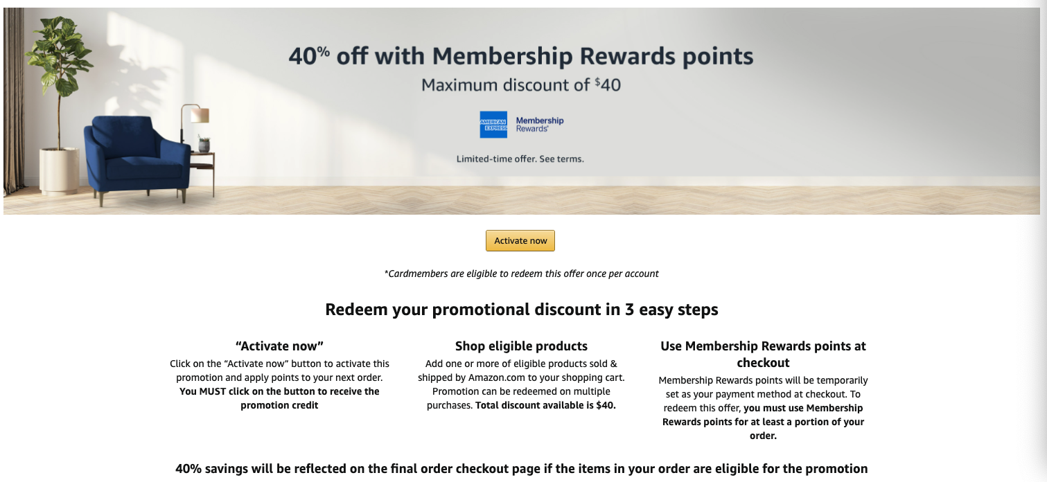Save up to 40 on Amazon Purchases with Amex Membership Rewards