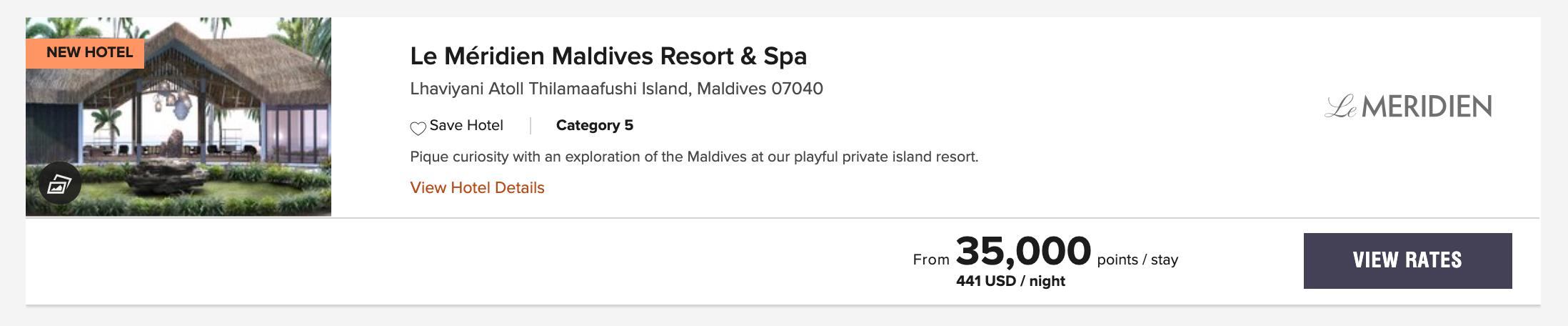 le meridien maldives marriott