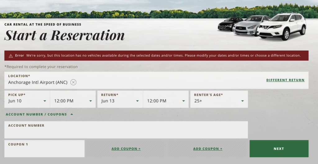 National Executive Elite The Key to Finding Rental Cars