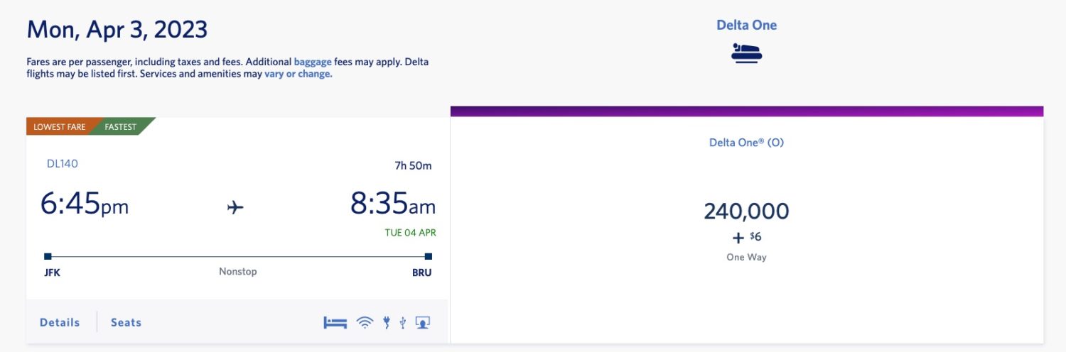 skymiles pricing