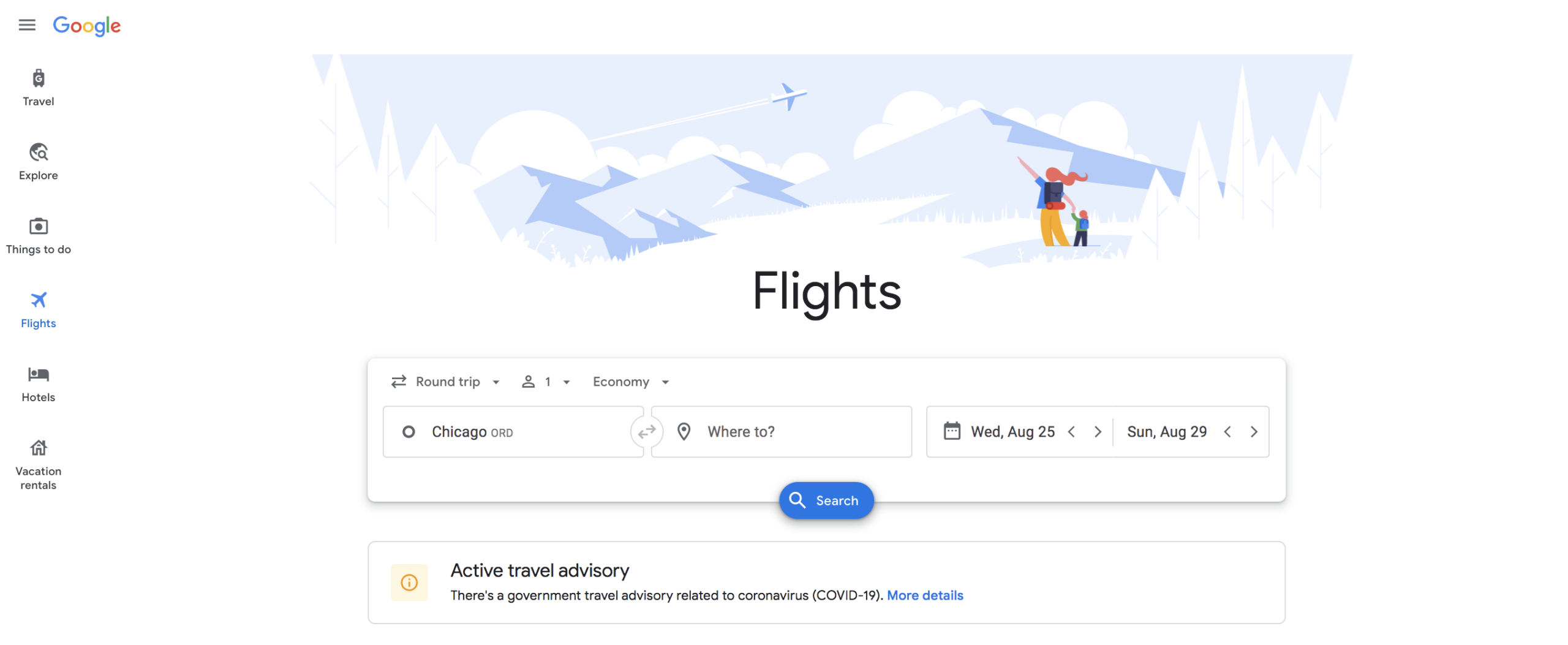 google flights homepage  How to Use Google Flights to Find Cheap Flights in 2022 &#8211; Thrifty Traveler google flights homepage