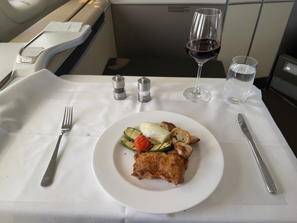 lufthansa first class meal