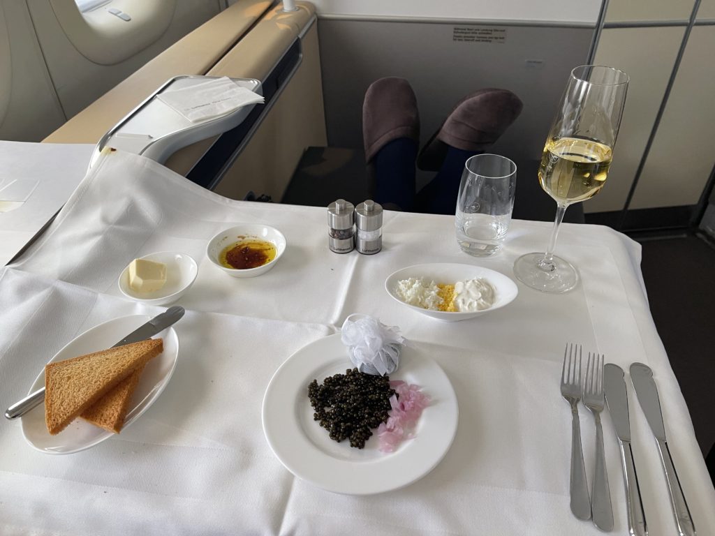 lufthansa first class caviar