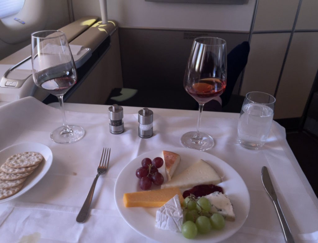 lufthansa first class cheese