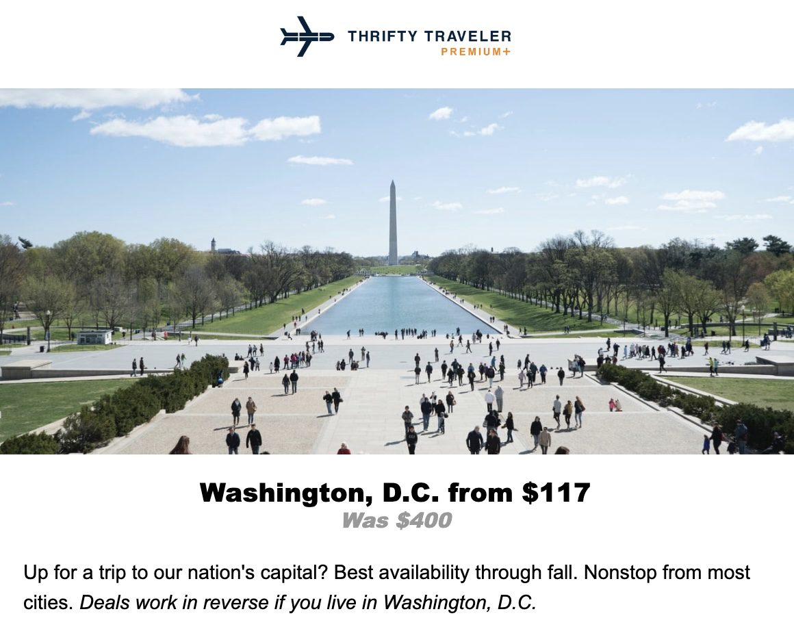 Washington, D.C. flight deal