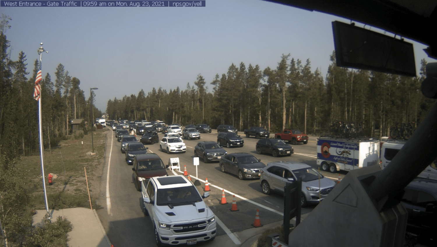 West Yellowstone entrace webcam