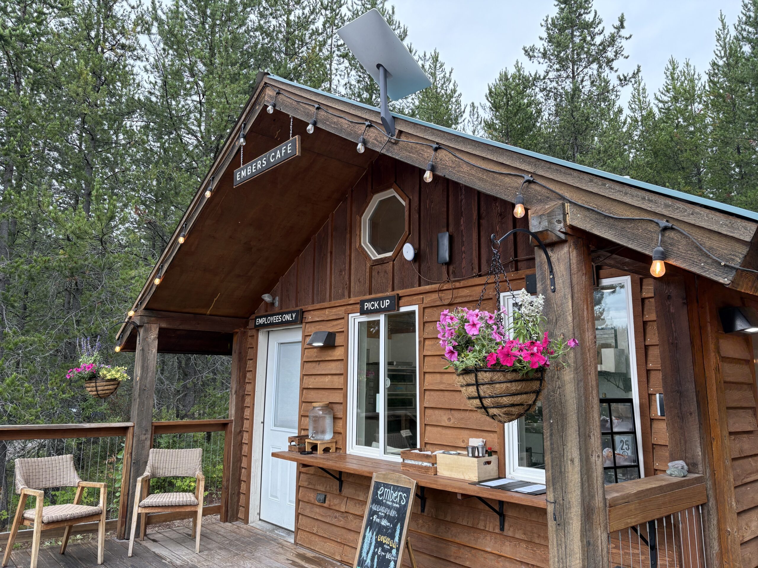 Embers Cafe at Under Canvas Glacier
