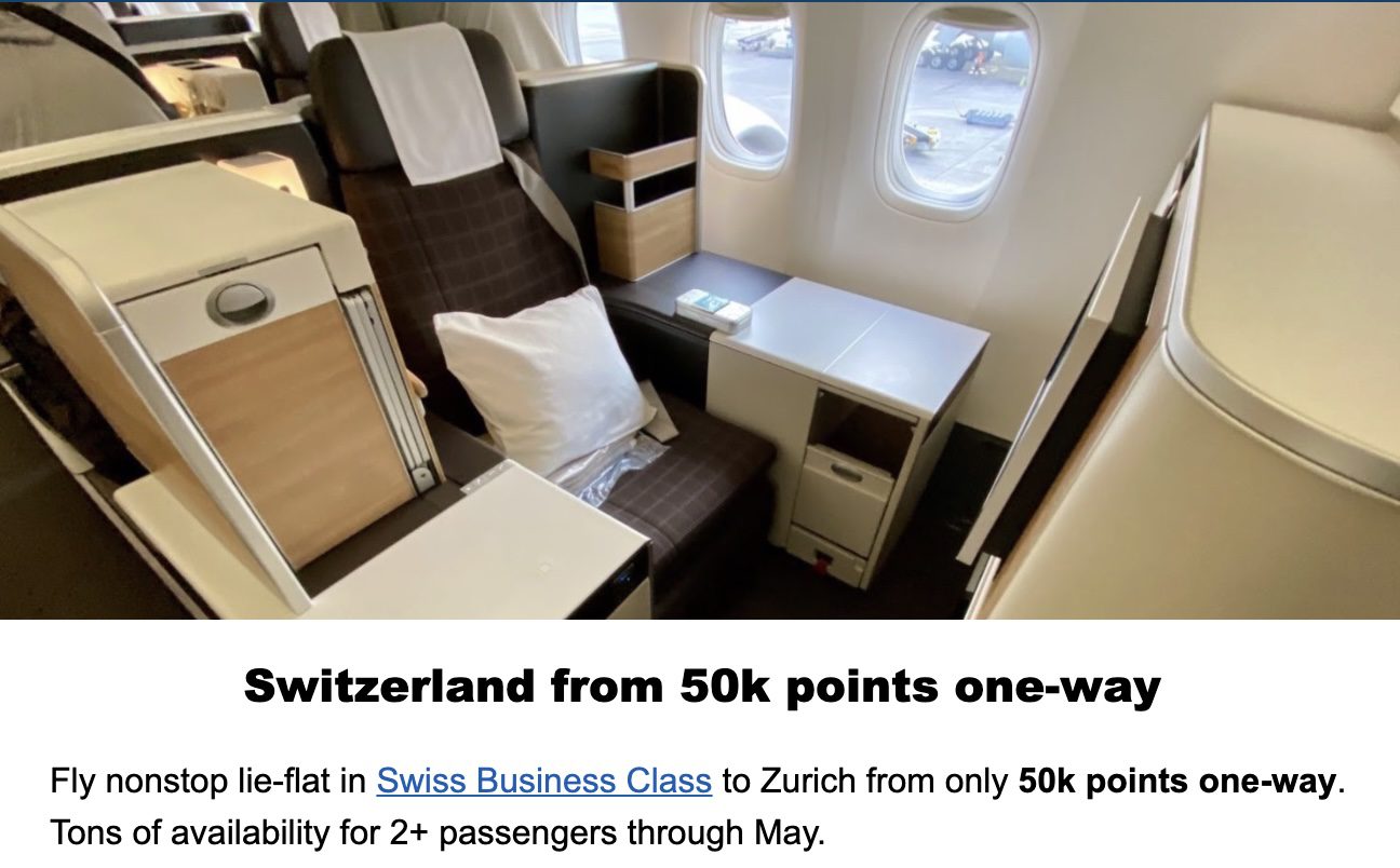 swiss business class deal