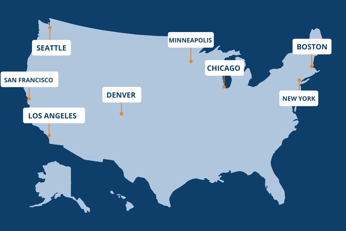 cheapest places to fly to in the us map