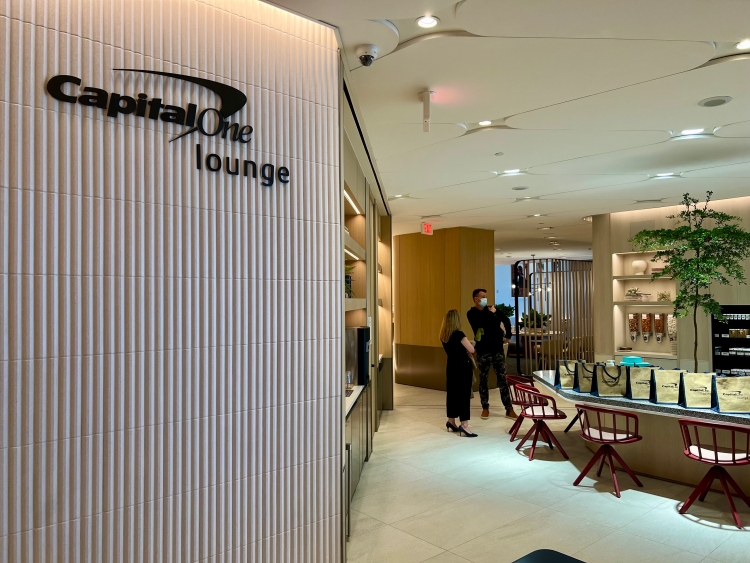 capital one lounge entryway