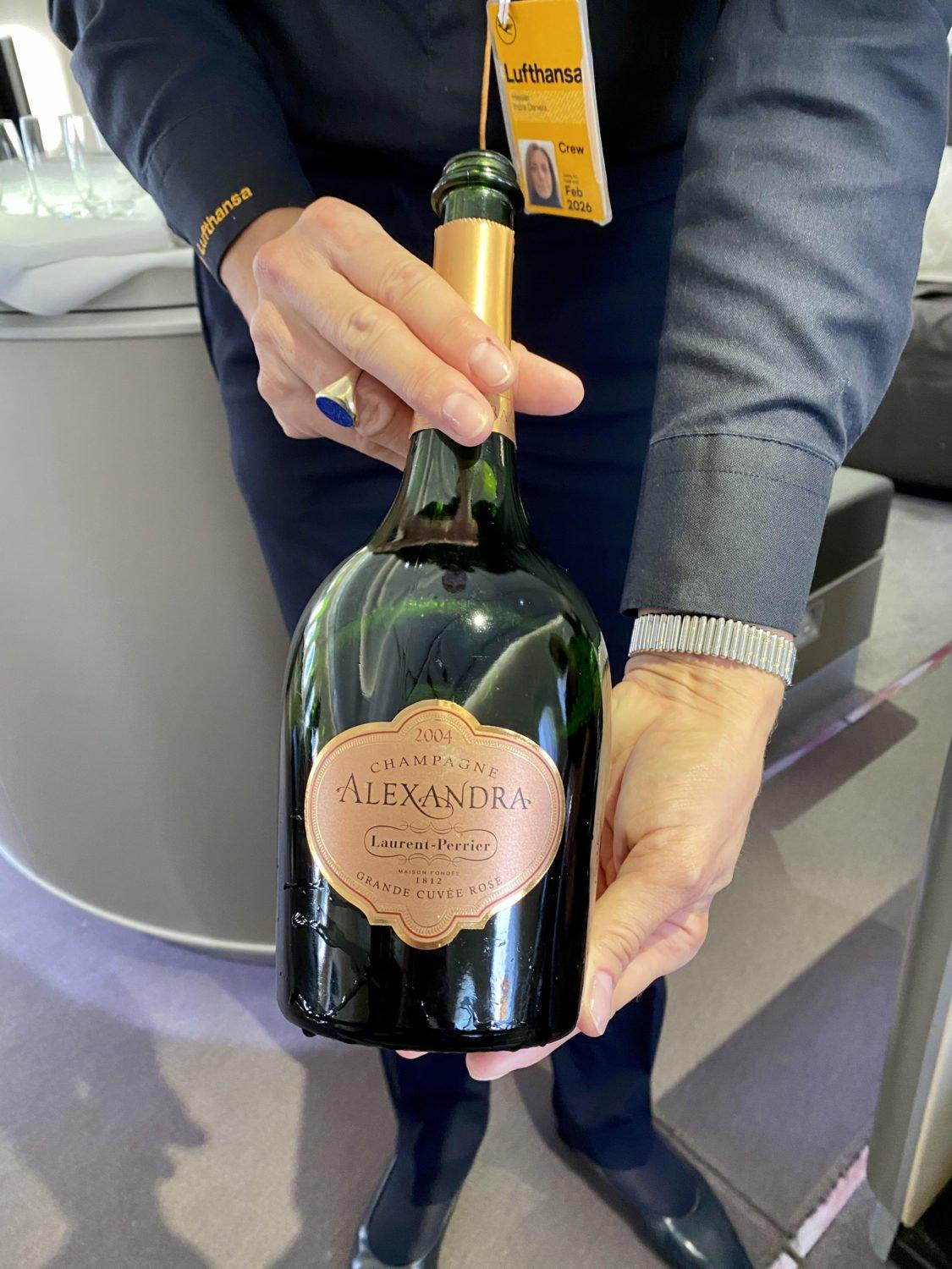 lufthansa first class champagne