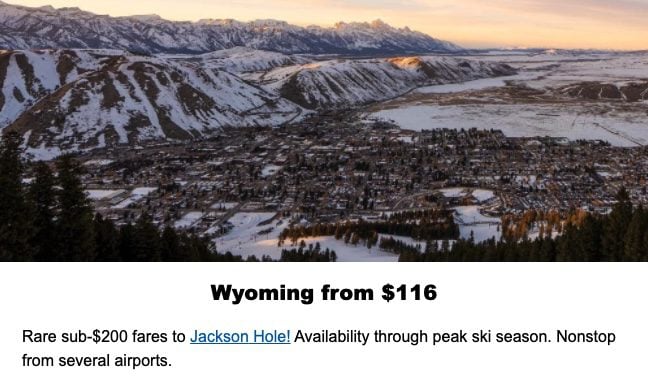 Jackson Hole flight deal