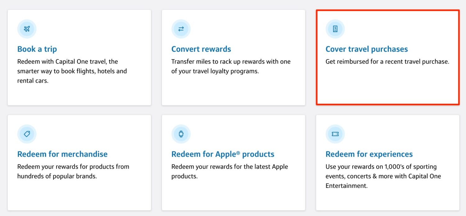 capital one travel purchases