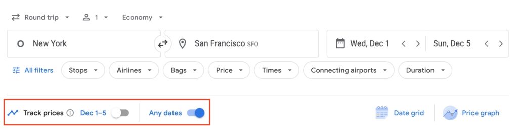 google flights price alerts