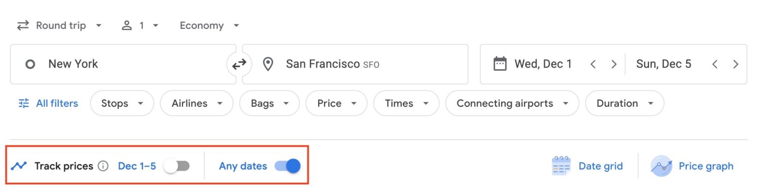 google flights price alerts  How to Use Google Flights to Find Cheap Flights in 2022 &#8211; Thrifty Traveler Screen Shot 2021 11 15 at 3