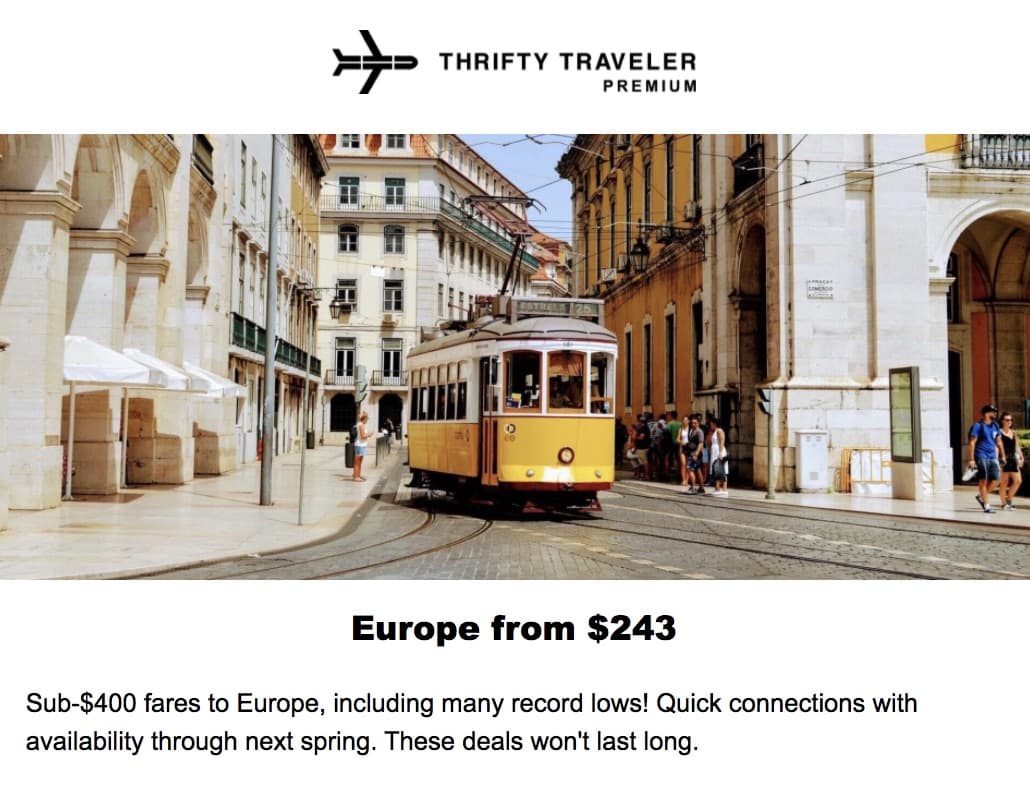 flight deal alert to europe