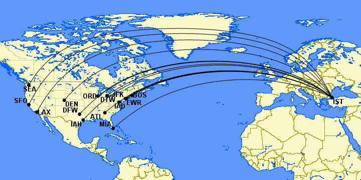 turkish airlines destinations