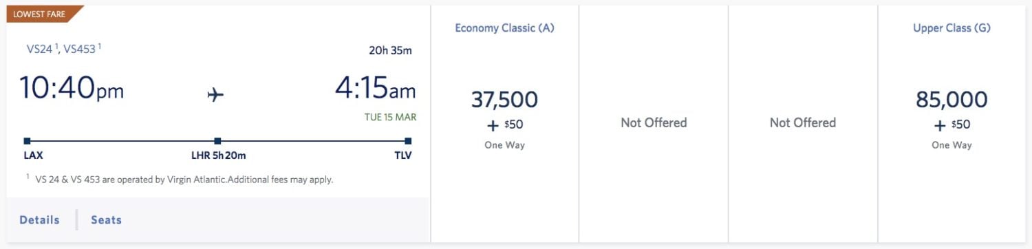 los angeles to tel aviv redemption